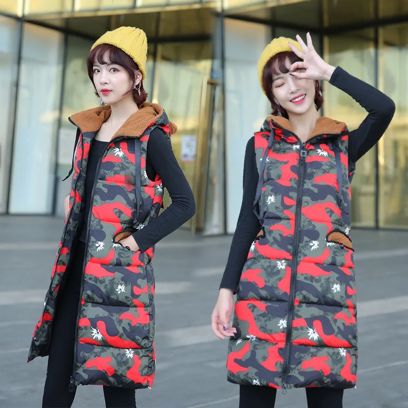 Outdoor Military Fashion Camouflage Vest Women Warm Breathable Thicken Long Camo Style Soft Comfortable Casual Sports Vests | Спорт и
