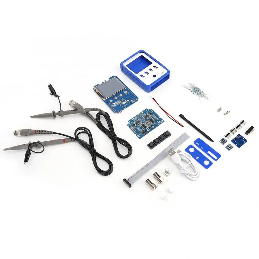 Цифровой осциллограф портативный двухканальный цифровой DIY Kit аксессуары с 2