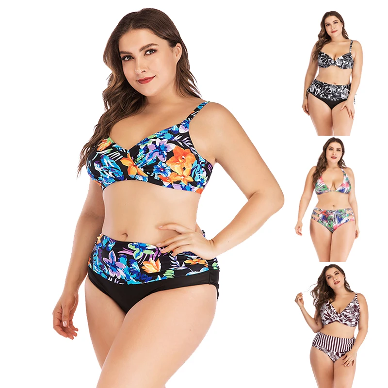 Женский купальник с цветочным принтом размеры до 5XL|Купальники| |