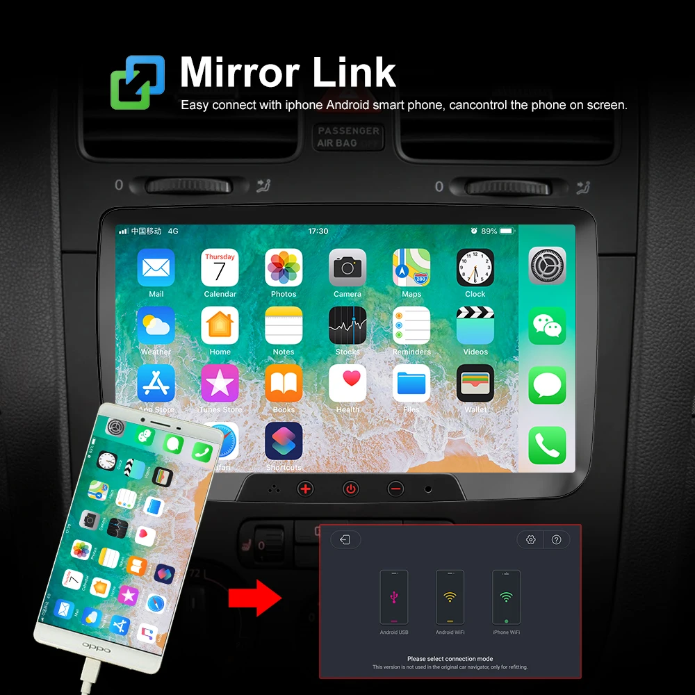 Автомобильный мультимедийный плеер Podofo 2 Din 8 дюймов Android GPS Wi Fi Mirrorlink для Renault Sandero