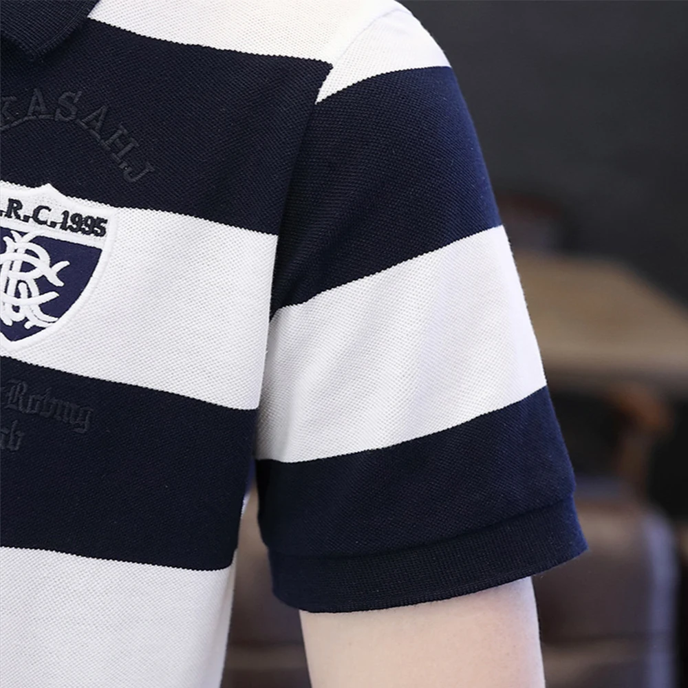 Мужская футболка с короткими рукавами Повседневная свободная Черно белая в