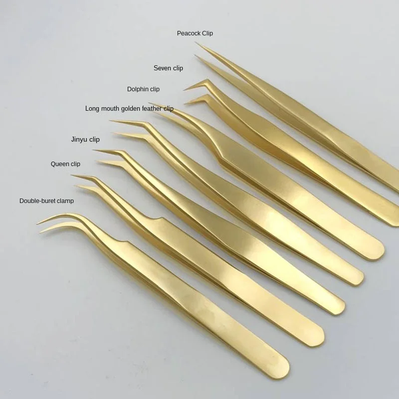 Tweezers for Eyelashes Tweezers for Eyelash Extensions Tweezers Eyelash Extensions for Eyelash Extension Pearl Gold Tweezers Set
