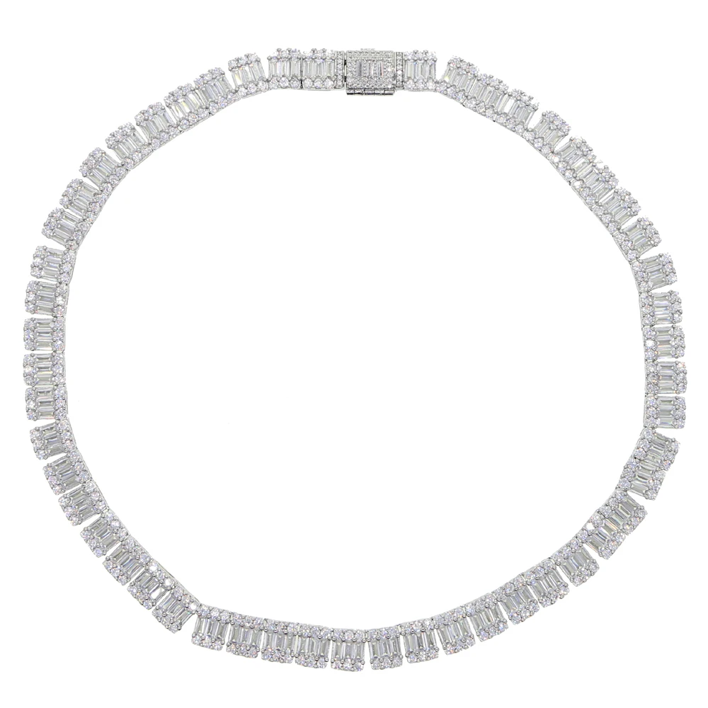 Цепочка чокер женская в стиле хип хоп с фианитами|Колье| |