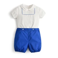 spanish baby boys clothes infant clothing 2021 children summer suits boys cotton shirt shorts sets baby birthday party outfits