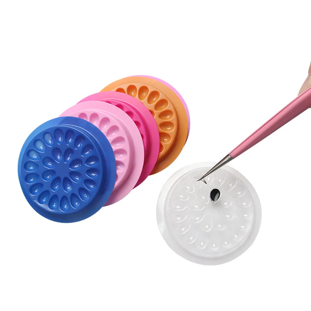 

Wholesale false eyelashes Glue Holder eyelash extension supplies eye lashes Glue tools Lashes Extension Pallet Pads Plastic