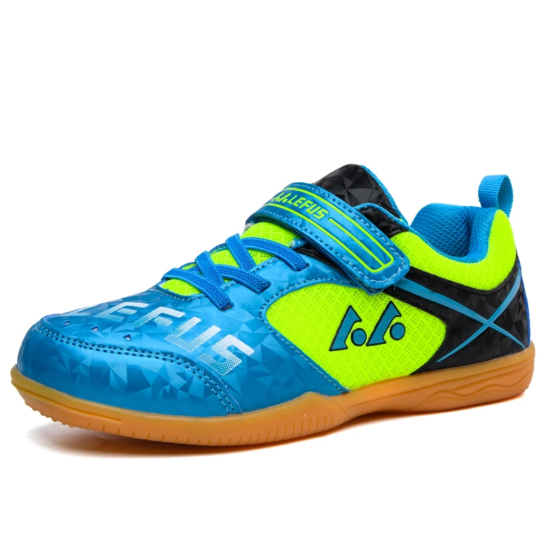 Light Blue Детская обувь для бадминтона; оригинальная теннисная обувь для мальчиков и девочек; профессиональные спортивные кроссовки; синяя детская обувь для настольного тенниса - Цвет: Light Blue