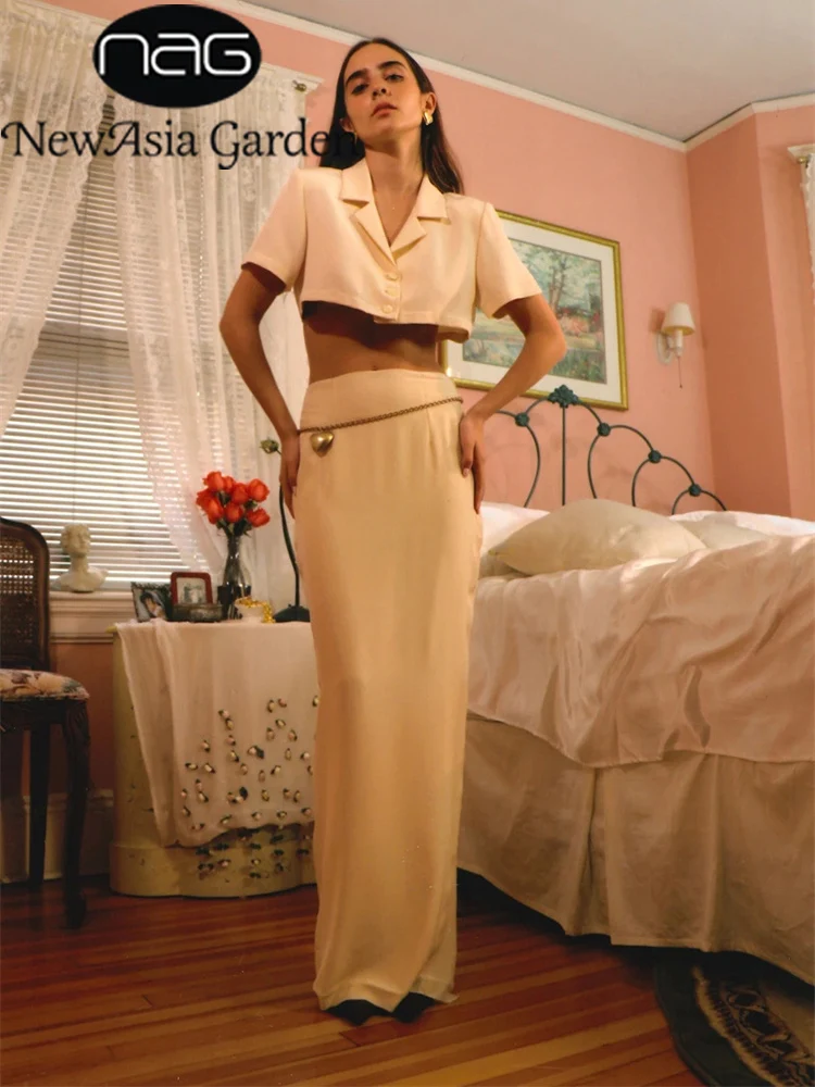 

Женский однобортный комплект из 2 предметов: юбка с разрезом по бокам, юбка с высокой талией, длинные юбки, вечерние костюмы на весну