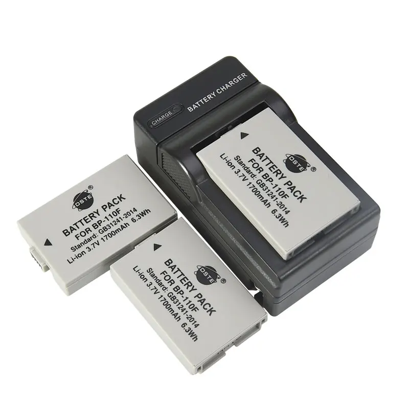 3 шт. 1700 мАч 7 V BP 110 110F BP110 BP110F DSTE батарея камеры DSLR Зарядное устройство для Canon HF R26 R28