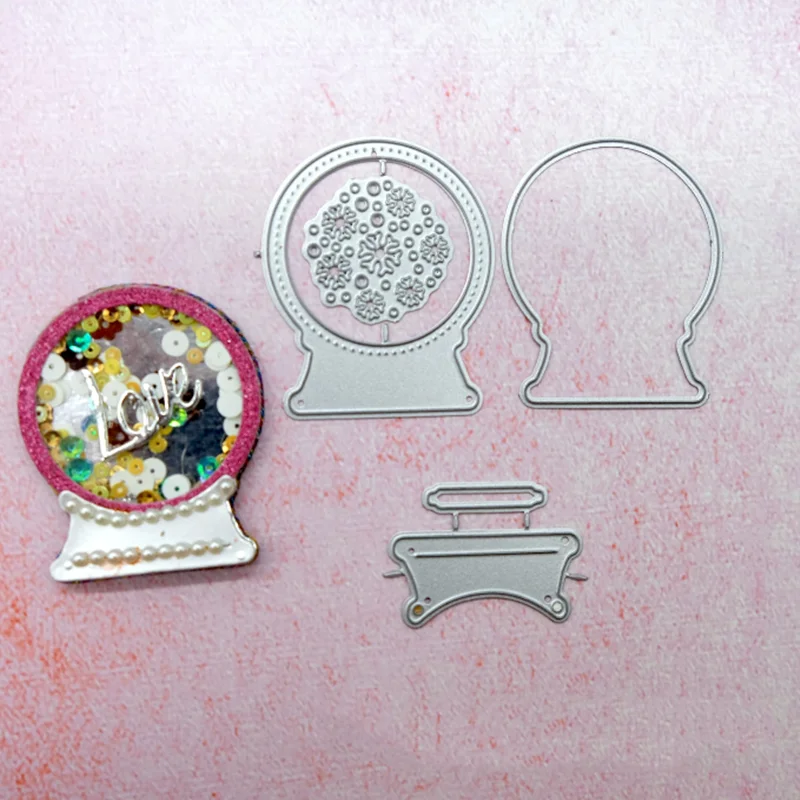 Naifumodo рождественские штампы для изготовления открыток шар Снежинка