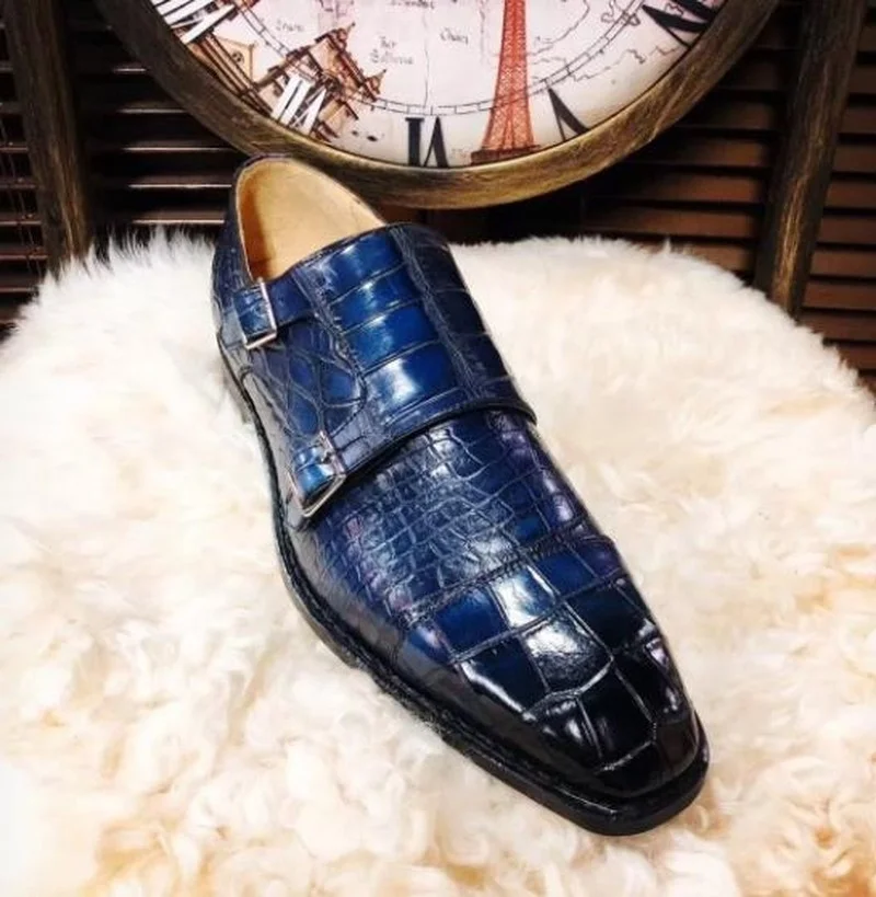 

Men Dress Sheos Newesst Fashion Classic Pu Leather Single Buckle Strap Formal Men's Monk Shoes Zapatos De Hombre 4KD079