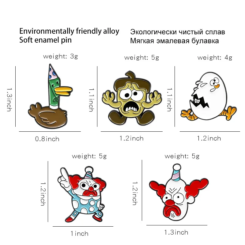 

Cosmic Clown Brooches Creative Animal Funny Clown Enamel Label Pin Clothes Backpacks Badge Fashion Jewelry Gifts for Friends