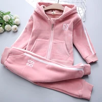 childrens clothing girls autumn clothing new childrens gold velvet sports suit korean baby fashionable sweater two piece suit