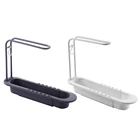 Вешалка для полотенец, телескопическая полка для раковины, сушилка для мыла, губки, корзина для сушки, регулируемый Органайзер, держатель для крана для ванной, кухни