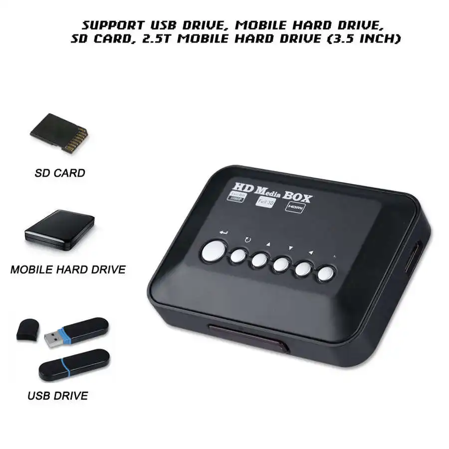 1080P HD медиаплеер ТВ видео для MMC RMVB MP3 Multi TV USB HDMI совместимый медиа плеер коробка с