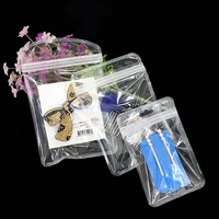 500pcslot clear plastic zip lock with hang hole pack bag electronic accessories storage bag resealable zipper jewelry pouches