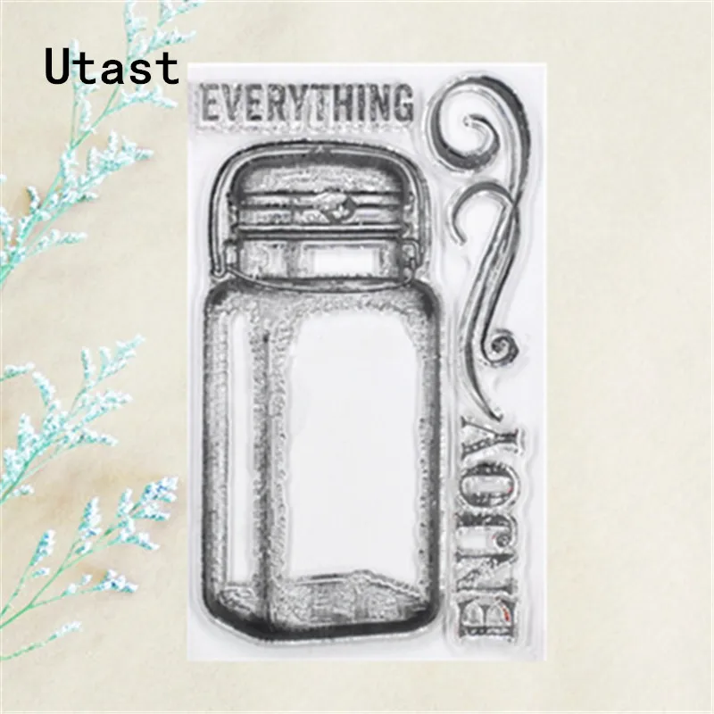 Любовь цветы венок прозрачный силиконовый для печатей/прозрачный Штамп DIY