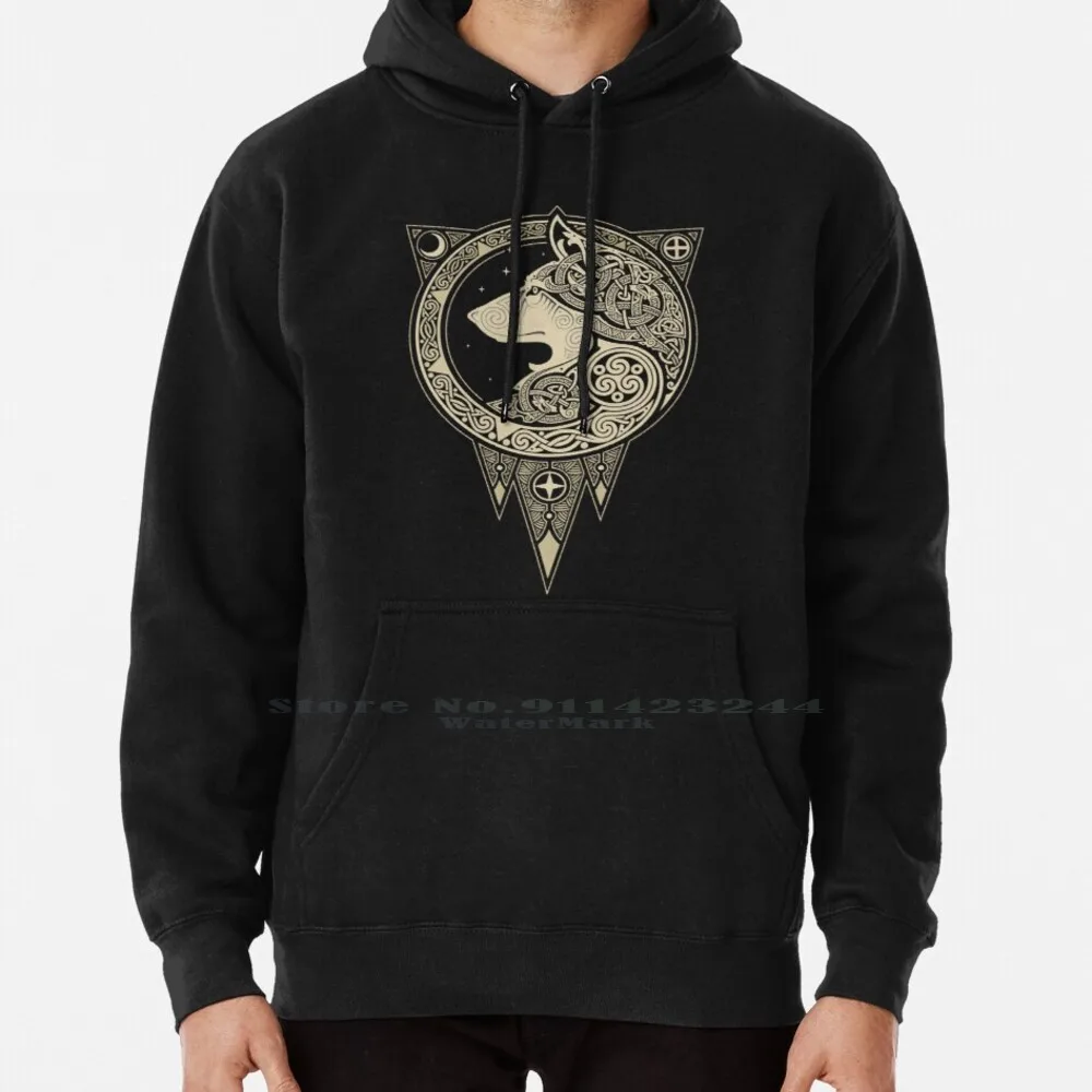 

Norse Ulv Hoodie Sweater 6xl Cotton Raidho Scandinavian Mythology Mystical Animals Husky Dog Norse Wolf Graphic Pagan Vikings