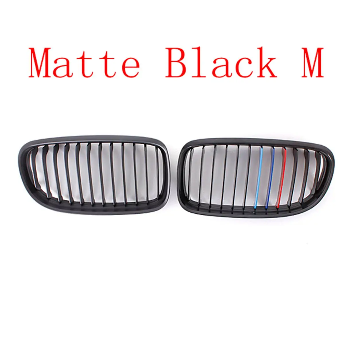 Новая пара матовая/Блестящая черная Автомобильная передняя решетка радиатора