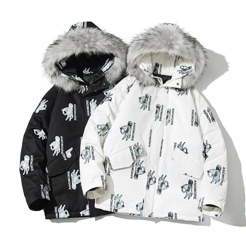 

Pu Winter Jackets For Men Fashion 2020 Black Hooded Outwear Hip Hop Thicken Warm Parkas Windbreaker Overcoat