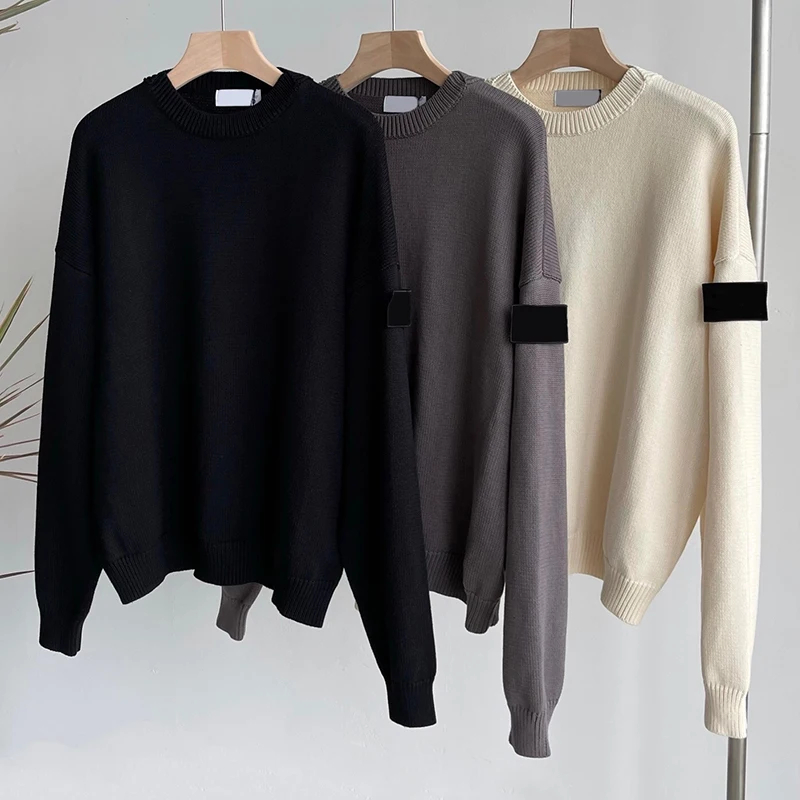 

Knit Sweater Men Clothing Vintage Pullovers Autumn Winter Streetwear Jersey Round Neck Wool Cotton Blend Tops MA238