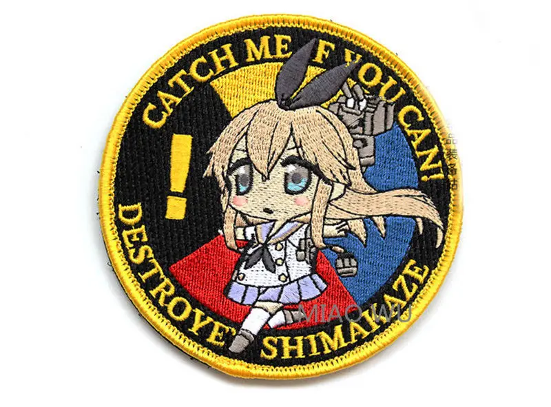 Аниме Kantai Collection (SHIMAKAZE) одежда вышитые патчи значок косплея наручная Сумочка