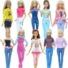 Набор одежды для куклы Барби (10 шт.), 5 блузок и 5 брюк