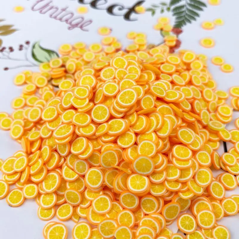 Кусочки фруктов из полимерной глины добавки Лизун Мягкая Керамическая подвеска