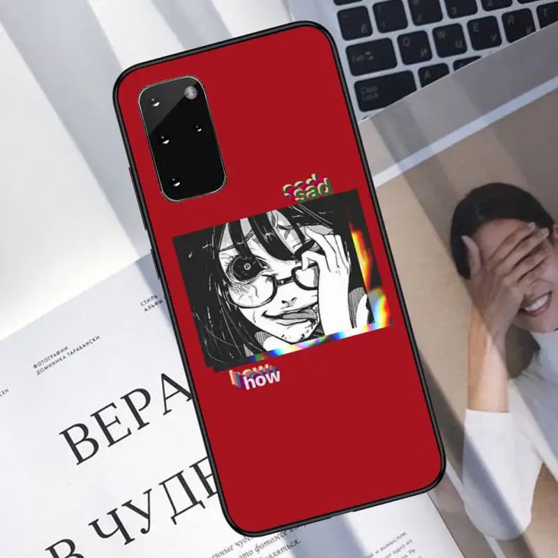 

Sad Japanese Anime Aesthetic Phone Case For Samsung A40 A31 A50 A51 A71 A20E A20S S8 S9 S10 S20 Plus note 20 ultra