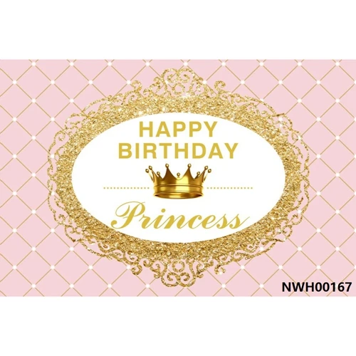 Yeele Baby 1st Birthday Backdrop Girl Princess Baby Shower Золотая Корона розовая пользовательская фотография Виниловый фон для фотостудии - Цвет: NWH00167