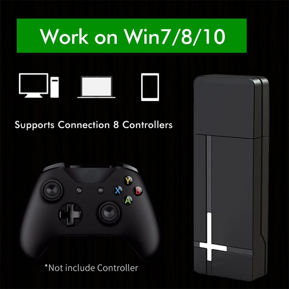 USB-адаптер для контроллера 2 4 ГГц 1 шт. беспроводной приемник джойстика xbox One