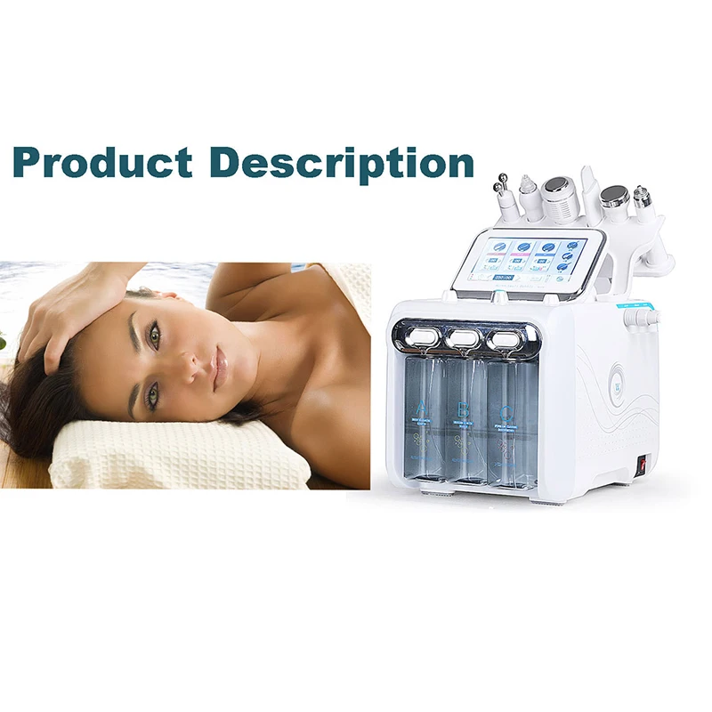 Beste Waterstof En Zuurstof Kleine Belletjes 7in1 Gezicht Verpleging Schop Hydratatie Peeling Ultrasone Diepe Reiniging Rf Reiniging Instrument