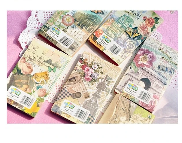 1 шт. Винтаж пейзаж чехлы с картинами блокнот для заметок на клейкой основе