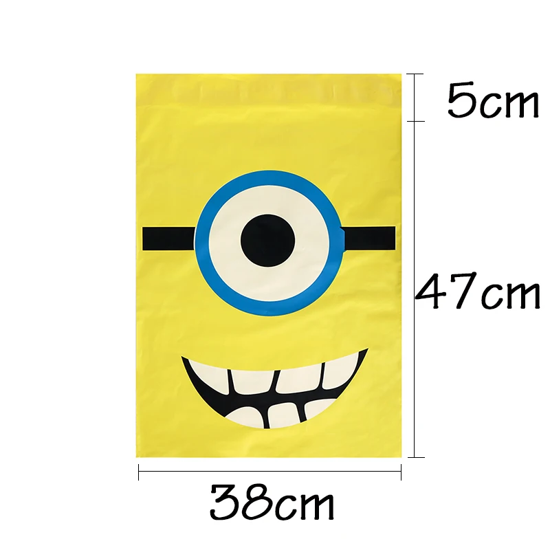 38x52cm Minions Фламинго Поли Мейлер клейкие Конверты Сумки Курьер Подарочный пакет пластиковые почтовые коробки для игрушек упаковка печатные сумки индивидуальный логотип - Цвет: 38x52cm Minions