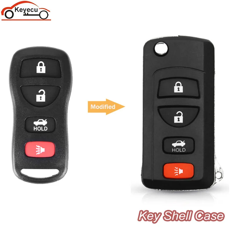 Модифицированный чехол KEYECU для автомобильного ключа с дистанционным