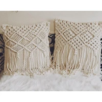 moms yard new macrame handmade cotton thread pillowcase bohemia moroccan sofa cushion cover decorative pillowcase high end gift