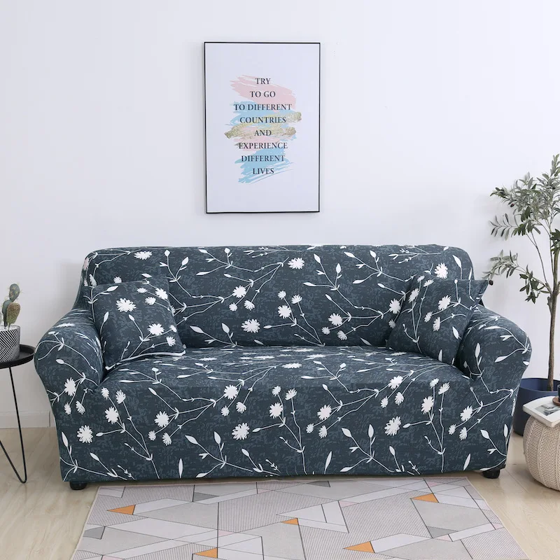 Чехол для дивана нескользящее эластичное крепление полноразмерный чехол