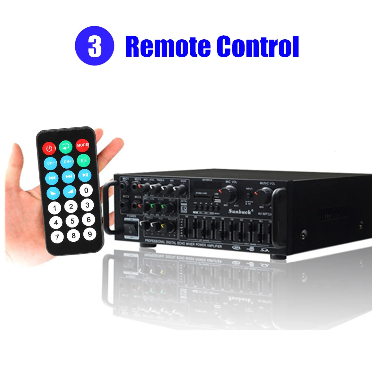 SUNBUCK bluetooth 2 0 каналов 2000 Вт аудио Мощность HiFi усилитель 326BT 12 В/220 В AV Amp динамик с