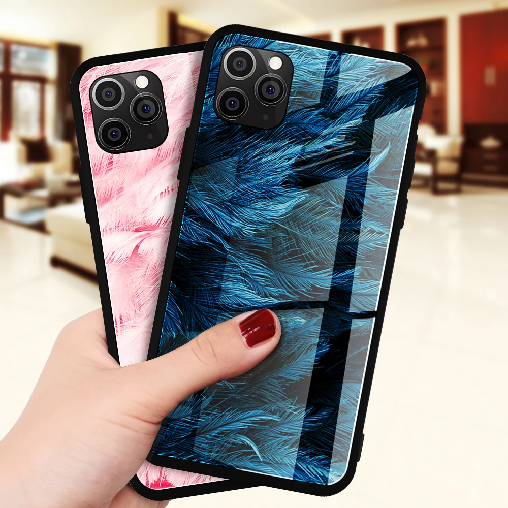 Чехол для iPhone XS Max XR X 8 11 Pro Max, силиконовый тонкий чехол, закаленное стекло, звездное небо, для iPhone 8, 7 Plus, 6, 6 S, 8 Plus, 11 Plus, чехол