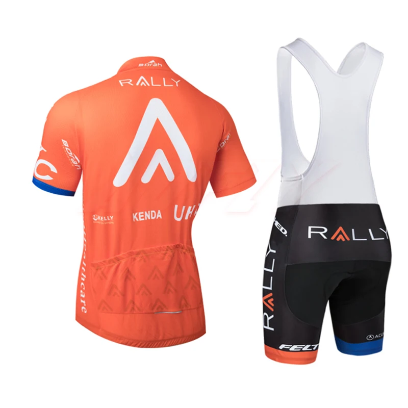 TEAM RALLY 2019 Orange UHC CYCLING JERSEY bike shorts set Ropa Ciclismo summer quick dry pro BICYCLING Maillot pants clothing | Спорт и