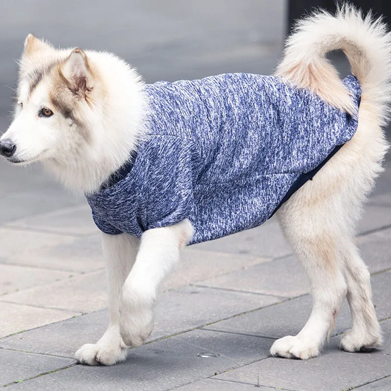 Winter Warm Large Dog Clothes Hoodie Coat Sweater for dogs Pet Golden Retriever Labrador Alaskan | Дом и сад