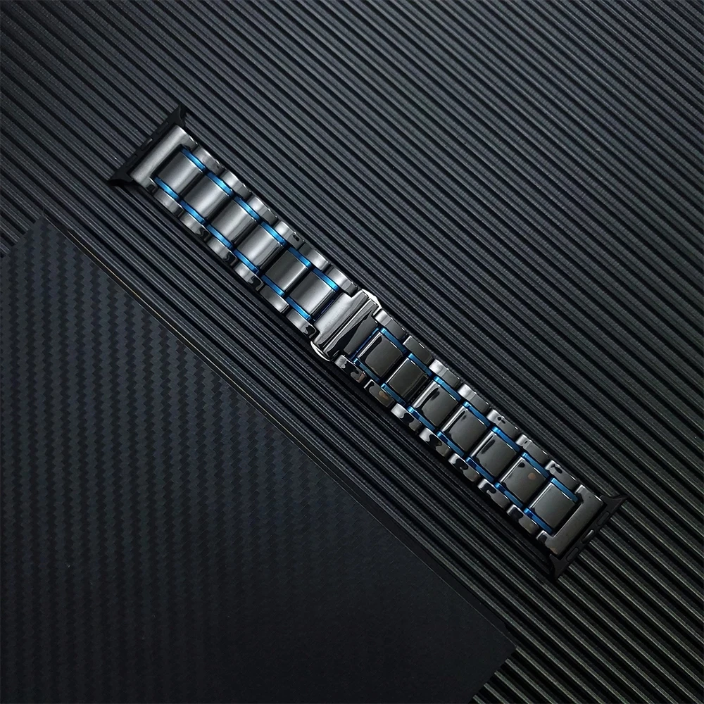 Luxury Ceramic Strap for Apple Watch Band replace watchband for iWatch 42mm 38mm Apple watch 6 SE 44mm 40mm Bracelet Wrist Bands