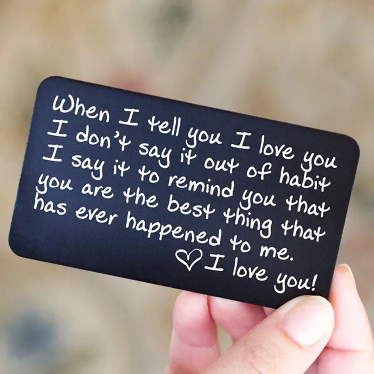 Кошелек вставки карты для мужчин женщин и из нержавеющей стали юбилей день