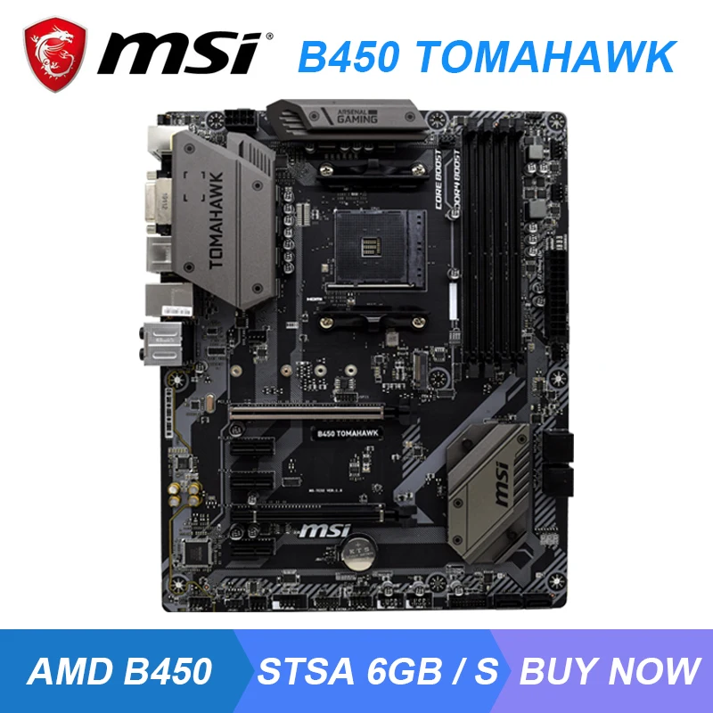 

MSI B450 TOMAHAWK Socket AM4 AMD B450 B450M Gaming PC Motherboard DDR4 64GB ryzen 5 3600 5600x cpus M.2 USB 3.1 PCI-E 3.0 X16