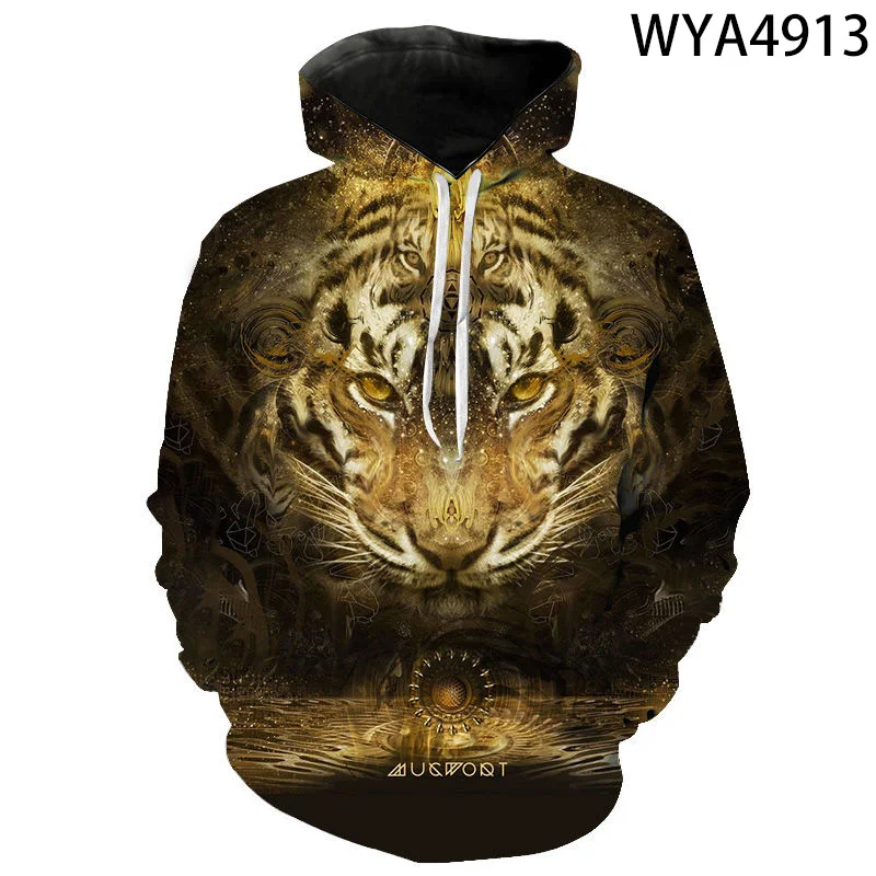 

Tiger 3D Hoodies Men Women Children Fashion Long Sleeve Print Animal Sweatshirts Cool Boy Girl Pullover Clothing