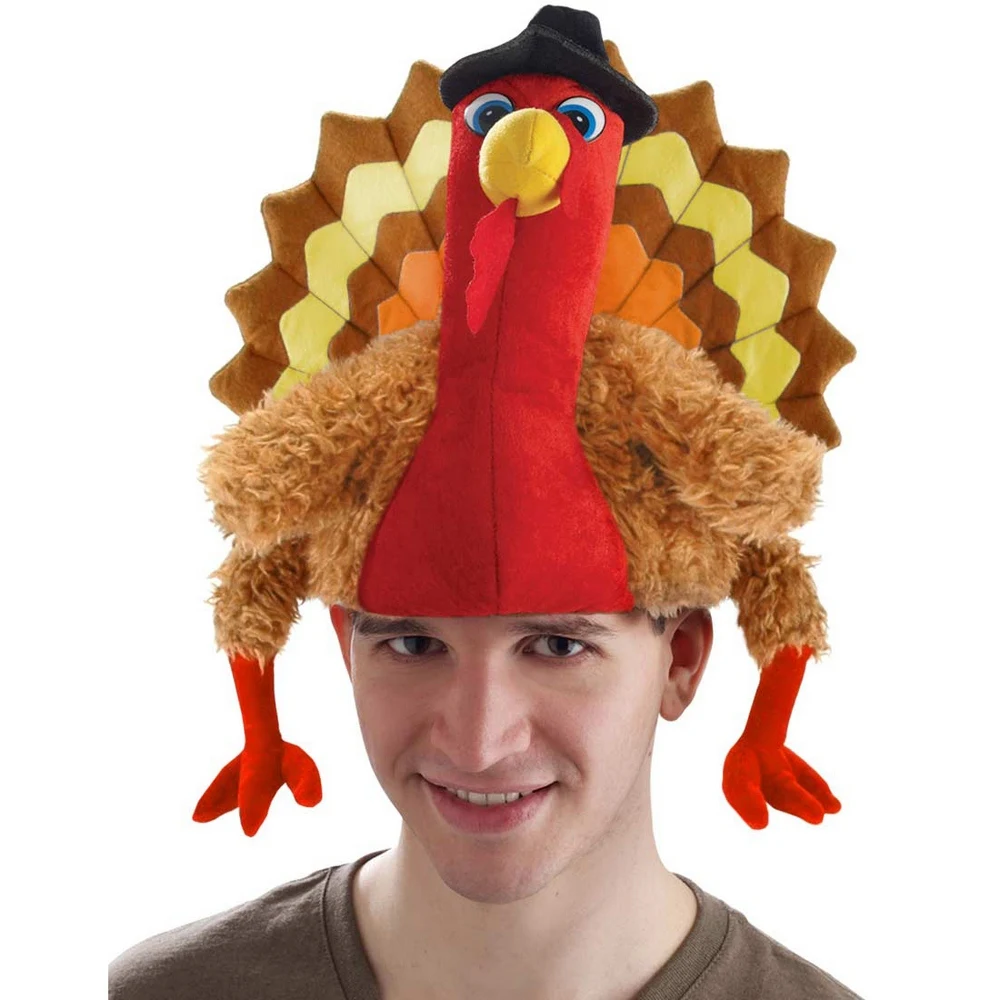 

Funny Carnival Chicken Leg Hat Christmas Thanksgiving Decoration Turkey Hat Adult Carnival Hat Party Festive Cap
