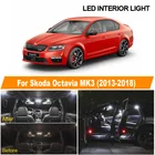 18 шт. белые светодиодные с Canbus лампа Внутренняя купольная карта свет s комплект ламп для 2013-2018 Skoda Octavia MK 3 MKIII светильник номерного знака