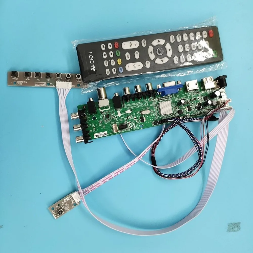 

Kit For LP140WH4-TLB1/LP140WH4-TLA2 TV LVDS USB AV Signal DVB-T remote VGA LED HDMI 1366X768 controller board digital WLED 40pin