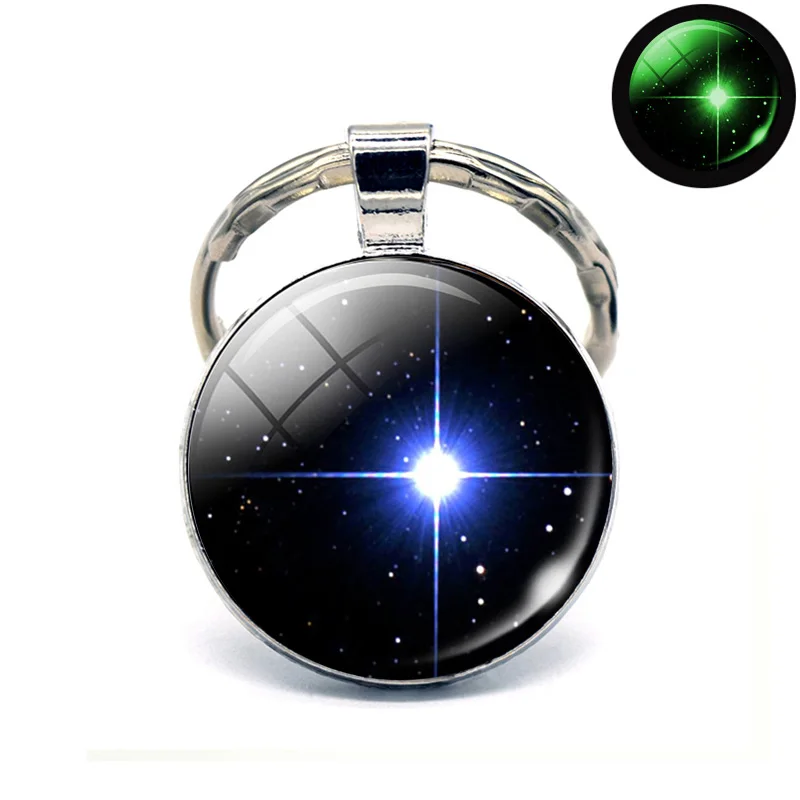 Светящийся в темноте брелок для ключей с изображением Галактики туманности