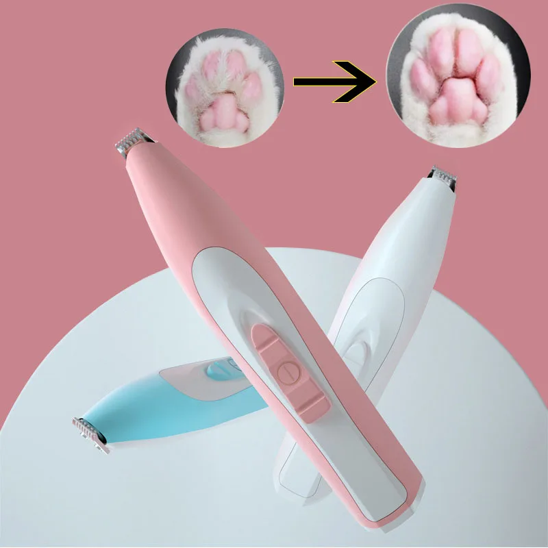 

USB Dog Cat Foot Hair Trimmer Pet Grooming Electrical Hair Clipper Shaving Trimming clipper shaver Pet foot hair scissors blade