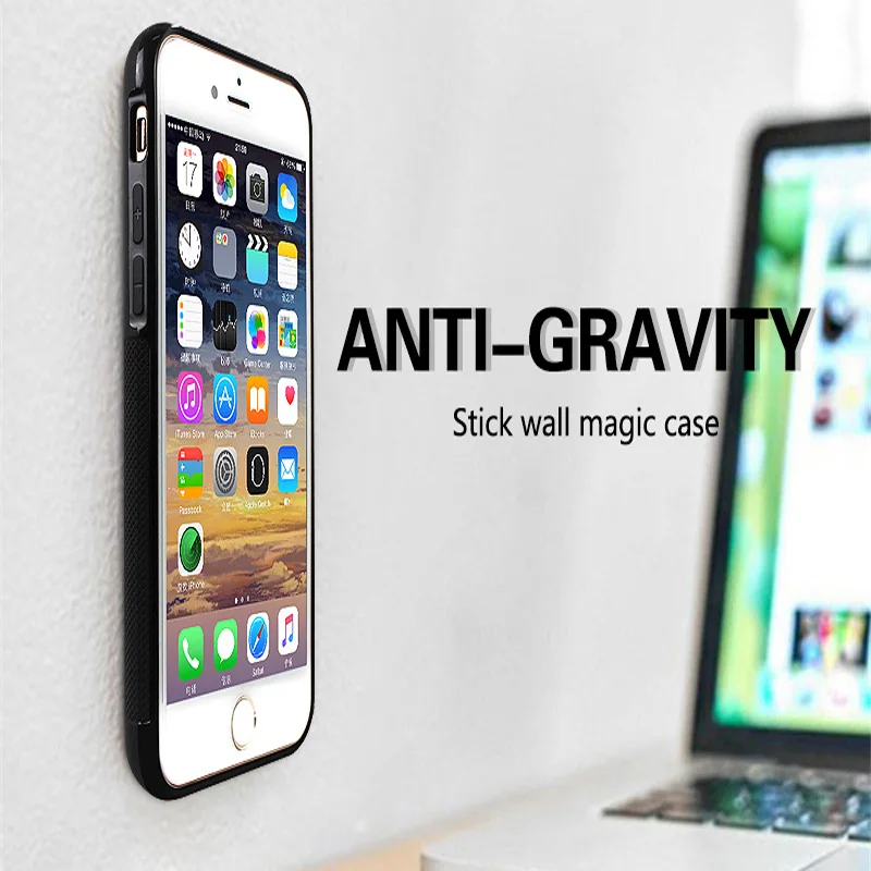 Anti Gravity Phone Bag Case For iPhone 11 Pro XS R X 8 7 6S 6 12 S9 13 Note 9 8 TPU Magical Nano Suction Cover Adsorbed Car Case